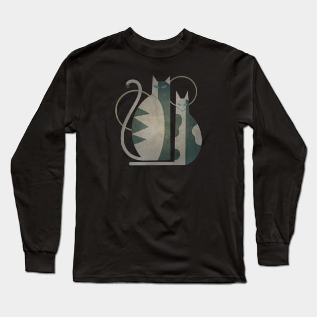 The Mysterious Minds Of Modern Cats Long Sleeve T-Shirt by LittleBunnySunshine